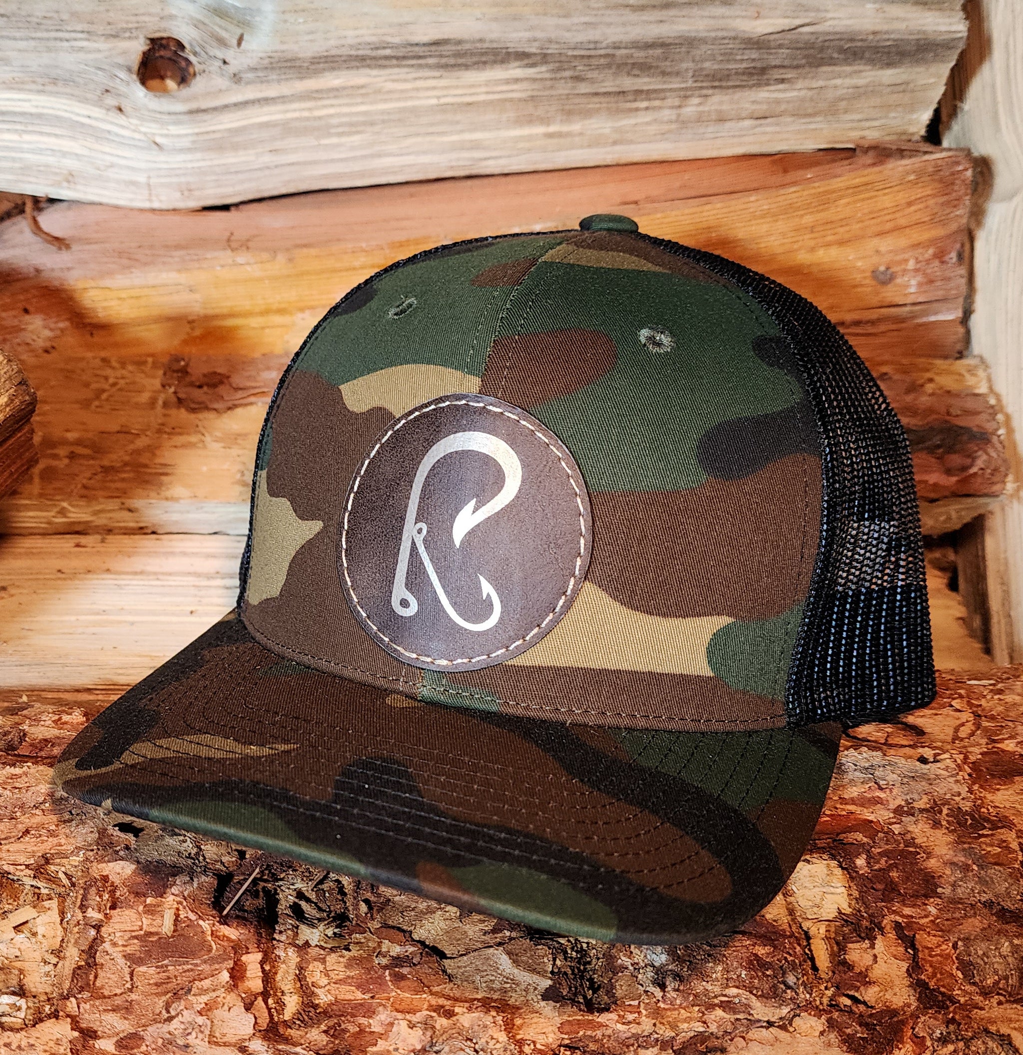 camo fishing hook Rover Fish Hooks R Camo Hat – Rover Outdoors