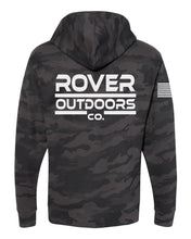 Load image into Gallery viewer, Rover Outdoors Co. Black Camo Hoodie
